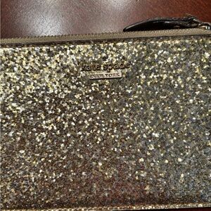Kate Spade Gold Glitter Clutch